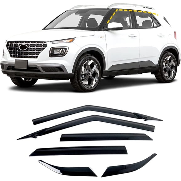 Smoked Side Window Deflectors 6p for 2020~2026 Venue