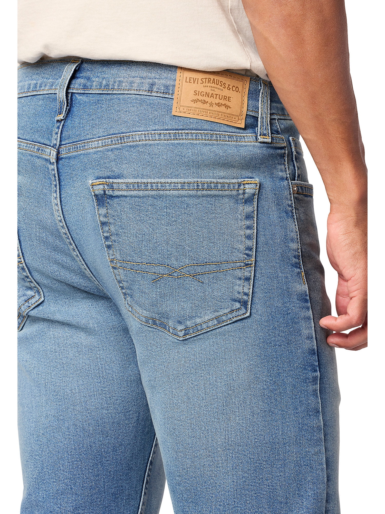 Levi Strauss Signature Men's and Big and Tall Slim Straight Fit Jeans