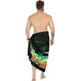 thumbnail image 3 of HAPPY BAY Men's Bath Trunk Swimsuits Sarong Pareo Wrap One Size Ebony, Beach Summer Vacation Aloha, 3 of 5