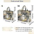 thumbnail image 2 of FORMRS Womens Corduroy Tote Bag Crossbody Shoulder Handbag with Pocket, Cute Ghosts, 2 of 7