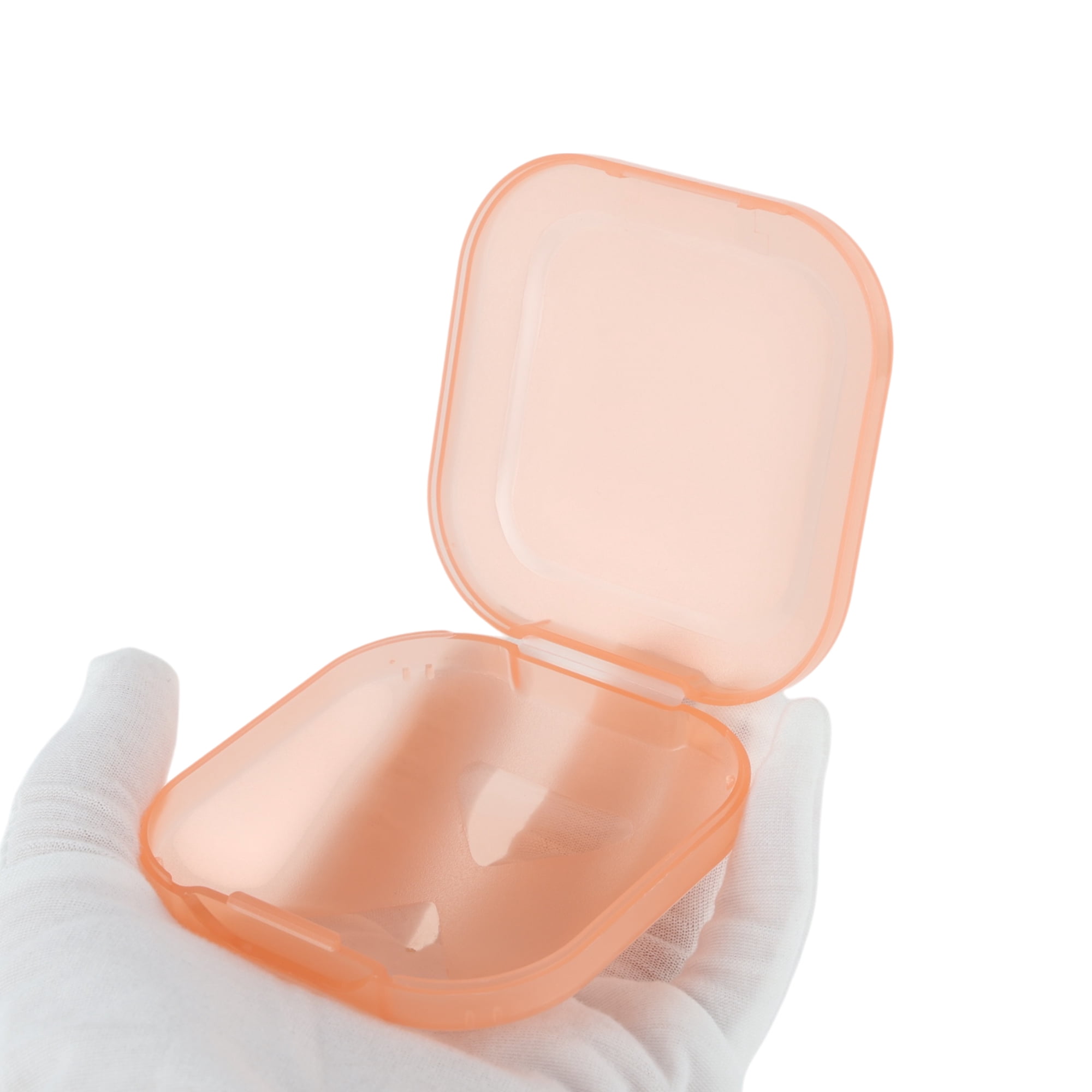 Unique Bargains Portable Transparent Retainer Case Braces Box 1 Pc Transparent Orange
