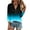 Blue, variant on Summer Tops,Womens Floral Tops for $5 Tops,Women's 3/4 Sleeve Solid Color Button Shirt Loose Shirt V-neck Top Orange S