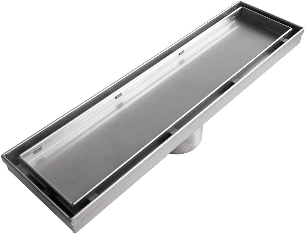 Neodrain 12Inch Linear Shower Drain with 2in1 Flat & Tile Insert