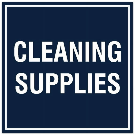 Signs ByLITA Square Cleaning Supplies Sign - Easy Installation | Durable Material (Red) - Large