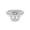 thumbnail image 3 of IGI Certified 2 Carat Emerald Shape Lab Grown Diamond Engagement Ring | 14K White Gold | Luxoré Vintage Allure Diamond Ring | FG-VS1-VS2 Quality Friendly Diamonds, 3 of 6