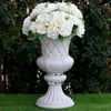 "BalsaCircle 4 pcs 17"" White Wedding Vases with Crystal Beads - Party Centerpieces Decorations"