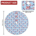 thumbnail image 2 of 48 Inch Christmas Tree Skirt – Velvet Plush Tree Mat, Soft Thickened Polyester with Red Ties, Single-Sided Printing, Available in 30in/36in/48in, Perfect for Holiday Xmas Tree Decoration, 2 of 7