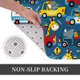 thumbnail image 6 of Gukieu Vehicles Cartoon with Funny Drivers Print Dust-proof Floor Mats, Water-absorbent and Non-slip Flannel Door Mats 16x24in, Home Decoration Suitable for Kitchen, Bathroom, Garage, 6 of 7