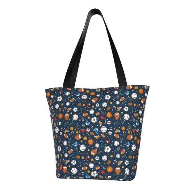 Balery Ball Sports Bolsa de Hombro con Diseño, Bolsa Grande y Duradera, Bolsa Versátil para Compras