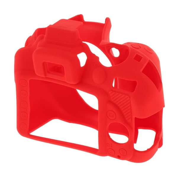 Caja De carcasa Del Cuerpo De Cámara, Fun Protectora De carcasa De Cámara De Goma De Silicona Suave Para Cámara Digital rojo shamjiam Funda de silicona para cámara DSLR
