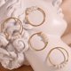 thumbnail image 5 of EManco-Anillos redondos chapados en oro de acero inoxidable de alta calidad con perlas de agua dulce, joyería para vacaciones, regalos al por mayor, 5 of 5