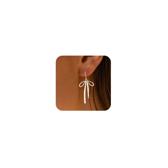 Aretes JOBICY de Plata Esterlina 925 con Lazo Delicado para Mujer