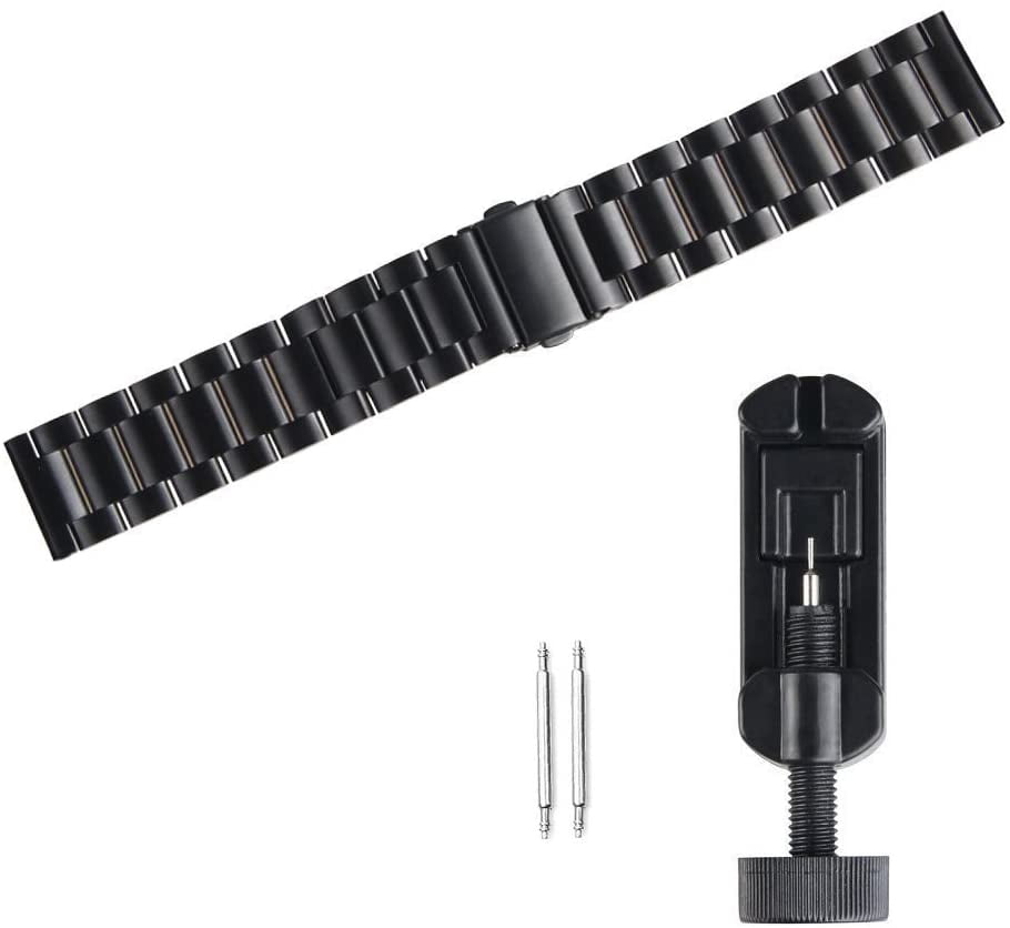 MKEUDQ-Compatible with YMZ Smartwatch Band, Stainless Steel Metal Replacement Straps Compatible with YMZ TGW01 Smartwatch, Compatible with YMZ GTX13 Smartwatch Bands