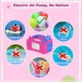 thumbnail image 5 of PRI Electric Balloon Pump, Portable Electric Balloon Blower Machine Balloon Air Pump Dual Nozzle Rose Red 110V 600W Balloon Inflator for Party Decorations, 5 of 13