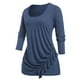 thumbnail image 1 of Camiseta Asimétrica Volantes Tamaño Plus Rosegal  Mangas largas de talla grande, 1 of 5