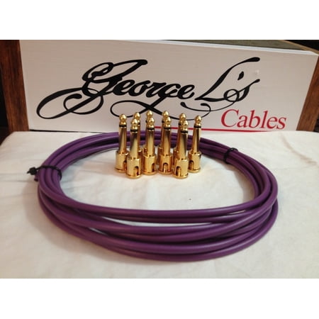 George L 155 Pedalboard Effects Cable Kit .155 Purple / GOLD - 10/10