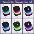 thumbnail image 5 of 8Pcs Rainbow Cat Magnetic Nail Gel Y2K Holographic Glitter, 5 of 5