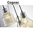 thumbnail image 4 of The Lighting Store Mariana Antique Black Cognac Glass 3-light Cluster Pendant Chandelier, 4 of 5