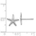 thumbnail image 3 of 14K White Gold Starfish Post Earrings (11 X 11) Made In United States tm766w, 3 of 5