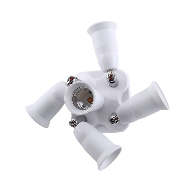 E27 Socket Holder, E27 Socket Type E27 Light Socket Splitter 3/4/5 In 1 ...