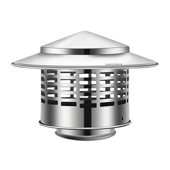 Kit d'Outils Tendance pour la Maison, Capuchon de Cheminée Couverture de Cheminée en Acier Inoxydable Rond avec Écran Capuchon de Pluie pour Cheminée Capuchons de Cheminée pour Évent de Toit Extérieur Tuyau de Poêle (75mm/3 Po)