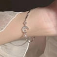thumbnail image 5 of DLQT Silver Moon Bracelet Light Luxury Bestie Niche Exquisite Picking Stars And Embracing The Moon To Send Girlfriend Gifts, 5 of 7