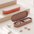 thumbnail image 2 of Pill Box with Independent Compartments Pill Organizer Silicone Ring Moisture Proof Travel Case for Morning Noon Evening, 2 of 8
