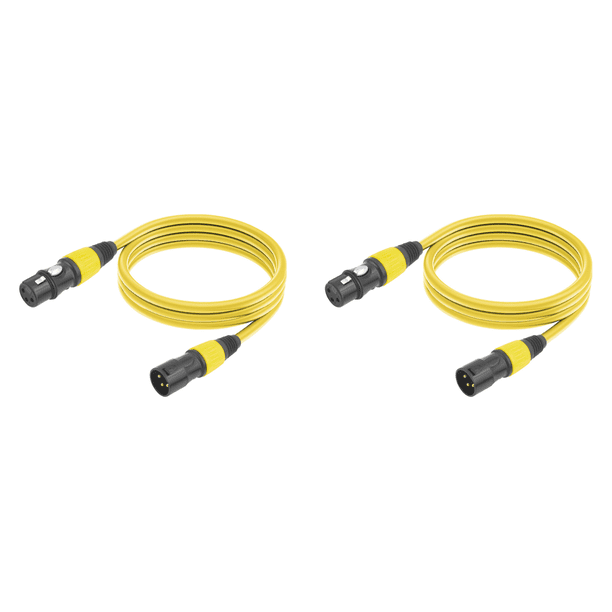 Cable XLR Extensión Micrófono A 3 Pines Chapado en Oro (5 M) Amarillo