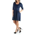 thumbnail image 3 of 24seven Comfort Apparel Plus Size Fit and Flare Dress, 3 of 4