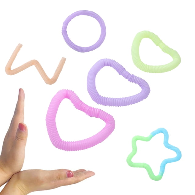 ONFD Luminous Telescopic Toy Sensory Stretch Sound 7PC Sensory Toys For Color Pull Education