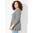 thumbnail image 3 of Catherines Women's Plus Size Waffle Knit Lace Trim Tunic, 3 of 3