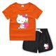 thumbnail image 3 of Hello Kitty-Camiseta de cuello redondo para niños, pantalones calientes informales, camisa de fondo para niños y niñas, traje de camiseta de color caramelo absorbente para el sudor, 3 of 5