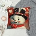 thumbnail image 2 of COMIO  Vintage Christmas Pillow Covers Santa Claus Snowman Gingerbread Hot Cocoa Red Christmas Pillows Decorative Throw Pillows Cases Decorations Winter Holiday Decor for Home Couch, 2 of 5