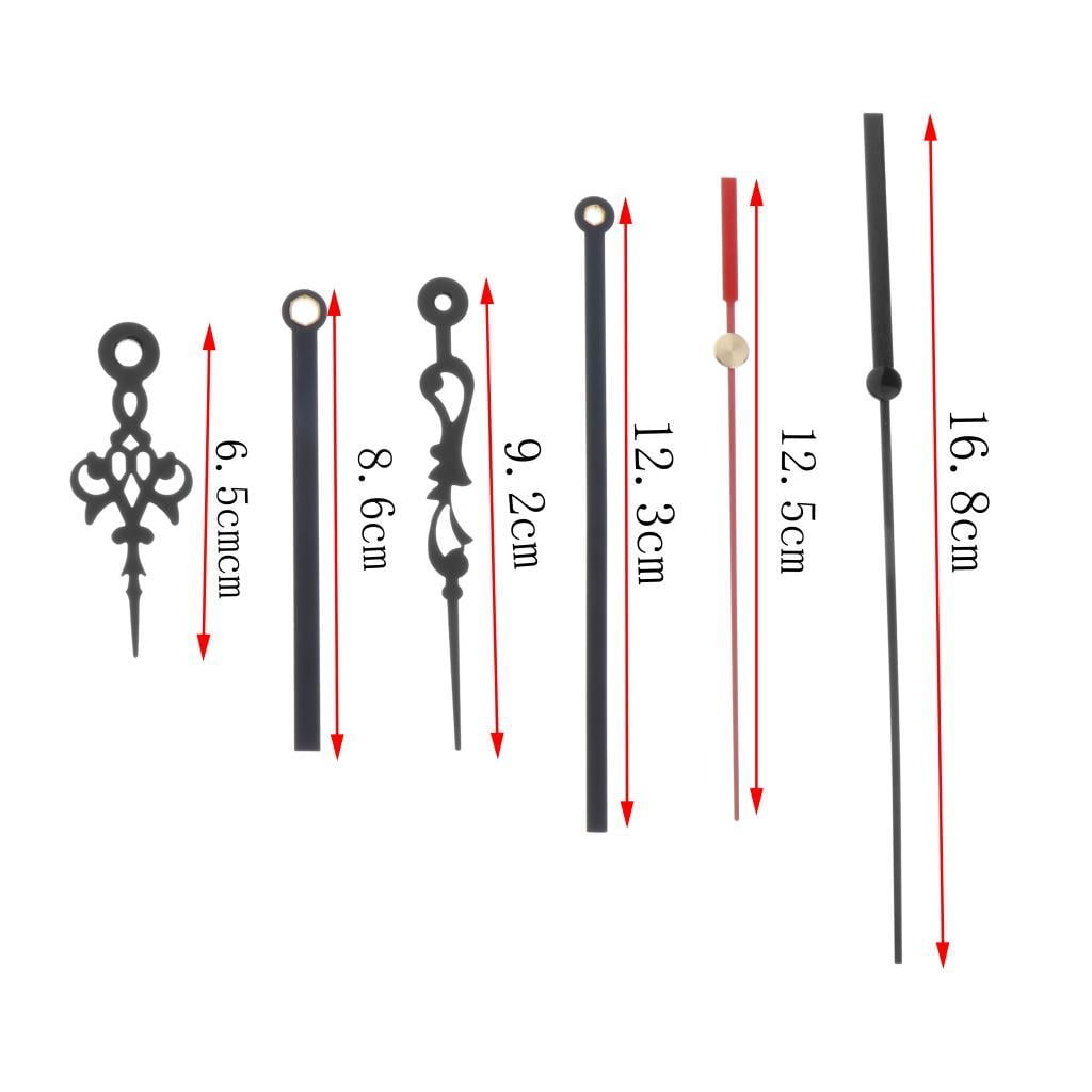 GUOOL 2x Quartz DIY Wall Pendulum Clock Movement Mechanism Parts Replacement with 2Different Pairs of Hands, 0.43 Inch Dial Thickness