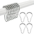 thumbnail image 1 of Anillos de ganchos para cortina de ducha, anillos de ganchos de cortina de ducha de metal resistente al óxido para cortinas de barras de ducha de baño - Juego de 12, bronce Ofspeizc, 1 of 4
