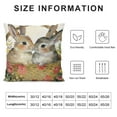 thumbnail image 5 of GOSMITH  Cute Watercolor Rabbit Throw Pillow Covers Home Decorative Cushion Cover Sofa Bed Pillow Case for Modern Simple Farmhouse Style Decor, 5 of 5