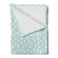 thumbnail image 2 of Pine Soft Flannel Fleece Throw Blanket, Pine Tree Silhouettes and Rabbits Dotted Pastel Backdrop, Cozy Plush for Indoor and Outdoor Use, 70" x 90", Blue Grey, by Ambesonne, 2 of 5