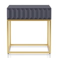 thumbnail image 1 of Furniture of America Giffore Metal 1-Drawer End Table in Antique Blue, 1 of 5