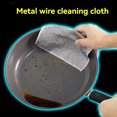 thumbnail image 4 of Paño de limpieza mágico mejorado 2 en 1, paño de alambre de acero de doble cara grueso, paño de carbón de bambú para lavar platos, paños de limpieza, 4 of 4