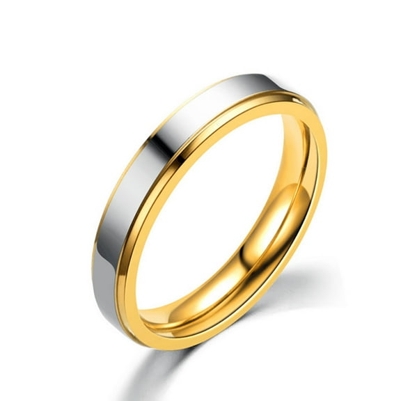 NUZYZ Lover Couples Women Titanium Steel Engagement Wedding Ring Band Jewelry