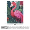 thumbnail image 4 of JRXY  Throw Blanket Beautiful Drawn Pink Flamingo and Palm Leafs Pattern Decorative Soft Warm Cozy Flannel Plush Throws Blankets for Bedding Sofa Couch White, 4 of 6