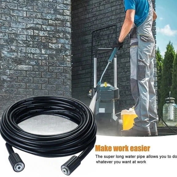 Pressure Washer Hose 50 FT 1/4" Kink Free M22 14/15mm Brass Power Washer Hose Replacement for Karcher Elitech Interskol Huter & More High PressureWashers