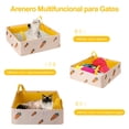 thumbnail image 4 of Caja de Arena Plegable LESUCCI Amarillo Impermeable para Gatos Medianos y Pequeños, 4 of 8