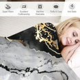 thumbnail image 3 of ZHZY Marble Gold Black Flannel Blanket for All Seasons 100×130cm 130×150cm 150×200cm 50x60in, 3 of 6