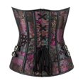 thumbnail image 4 of Fanxing Juniors Fall Dresses Women's Goth Punk Corste Vintage Steampunk Shaping Cropped Top Slimming Court Blouse Fall Dress Clearance Purple,M, 4 of 7
