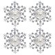 thumbnail image 1 of GOOHOCHY 4 anillos para servilletas navideñas con forma de copo de nieve y perlas, ideales para decorar la mesa del comedor., 1 of 8