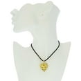 thumbnail image 2 of GlassOfVenice Murano Glass Heart Pendant - Spotted Gold, 2 of 4