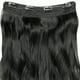 thumbnail image 2 of Extensiones de cabello ondulado y rizado natural de 25,6 pulgadas, extensión de cabello sintético largo, piezas de cabello de cabeza completa resistentes al calor para mujeres, negro, 2 of 5