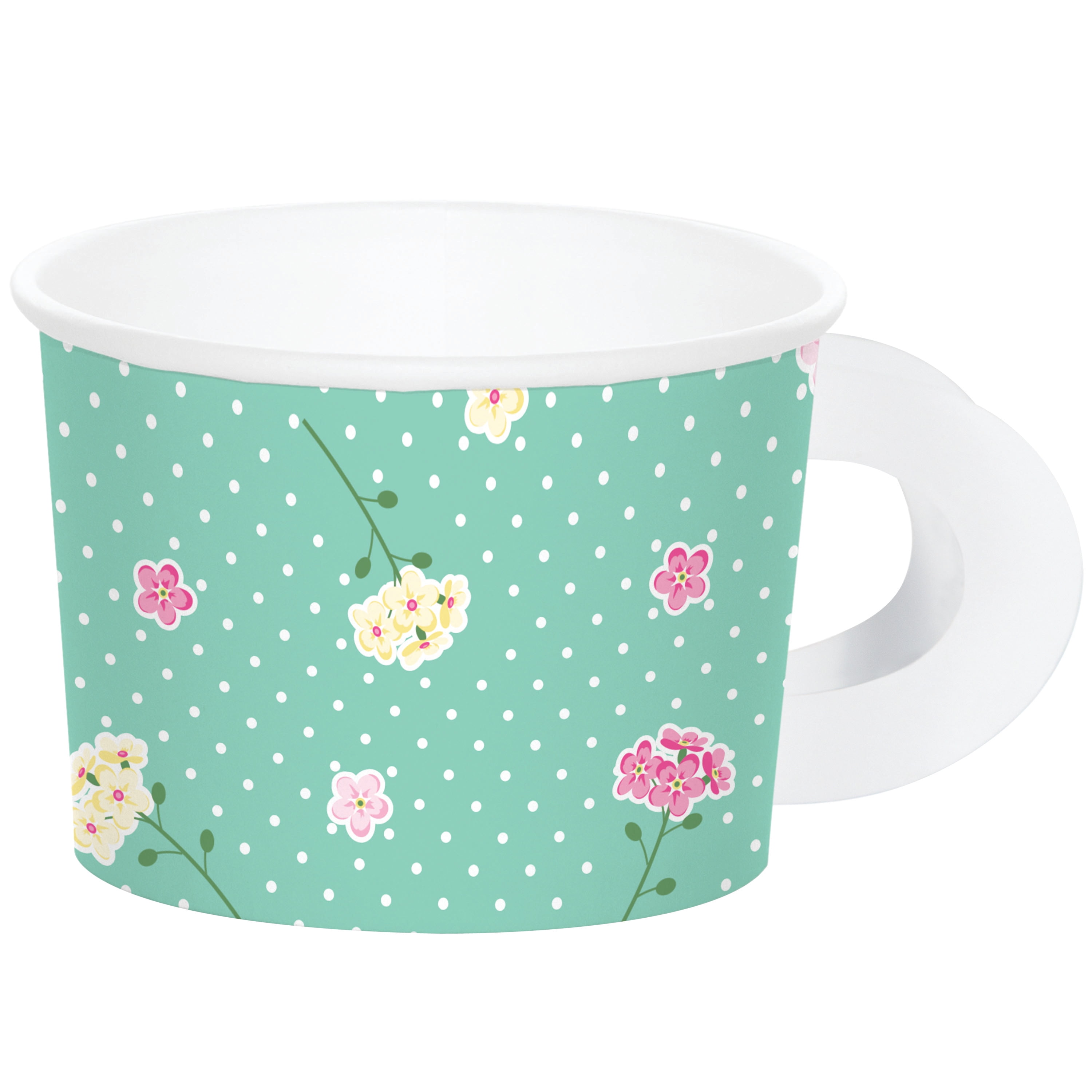 Creative Converting Multi-color Floral Birthday Paper Party Supply Sets, (24 Pieces) 12 Ounces