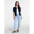 thumbnail image 4 of Time and Tru Women's Crewneck Cardigan with Short Sleeves, Lightweight, Sizes XS-XXXL, 4 of 7